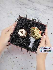 1pc, 20g, 30g, 50g, 100g, Gift Wrapping Filling Paper Silk, Suitable For Wedding Valentine's Day Halloween Father's Day Mother's Day Party Decoration, Pleated Silk Shredded Paper Silk Raffia Fragile Gift Protection - Pleated Black - View 3