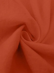 SHEIN LUNE CURVE Celana Panjang Katun Linen Kasual Ukuran Besar dengan Bordir Bunga di Bagian Bawah untuk Musim Gugur - Jeruk - View 4