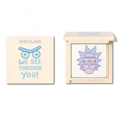 Rick and Morty X SHEGLAM Mega Genius Setting Powder Brand Beauty Makeup Face Paint Cosmetic For Women Girls Perfect For Spring Summer Ideal For Y2K Fancy Fashion Suitable For Birthday Mother'S Day Gift Rave Party Ready Best Color