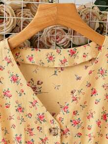 GlowEve Đầm babydoll họa tiết hoa nhí dành cho nữ, kiểu dáng thoải mái, không tay, thích hợp cho kỳ nghỉ hoặc mặc hàng ngày. - Nhiều màu - Xem 4