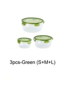 SHEIN Recipientes de almacenamiento de alimentos transparentes de color púrpura y verde, recipientes herméticos redondos con tapas para mantener los alimentos frescos, los mejores recipientes para alimentos para mantener los alimentos frescos, tazones de mezcla de plástico, recipientes de almacenamiento de cocina apilables a prueba de fugas y reutilizables, aptos para microondas, congelador y lavavajillas, adecuados para almacenar perejil, frutas, pan, huevos y talla grande. - Multicolor - Ver 20