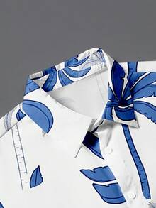 Manfinity RSRT Men's Casual All-Over Print Single-Breasted Short Sleeve Shirt - Multicolor - View 3