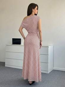 Modelyn 春季新款优雅扭结连衣裙，女士款 - 粉色 - 查看 6