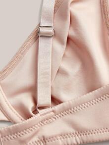 Áo ngực nữ không gọng, cúp mỏng, kiểu dáng tối giản, không chứa cotton. - Hồng - Xem 3