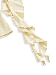 ROMWE Spring/Summer Women's Y2K Sexy Rhinestone Decor Asymmetric Hem Sleeveless Fitted Crop Top - Yellow - View 4