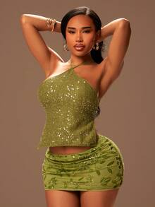 Radiana Áo hai dây móc len đính sequin màu xanh bơ gợi cảm, kiểu dây chéo hở lưng, áo móc len, áo đính sequin, áo kiểu bohemian mùa hè, thích hợp cho buổi tối, hẹn hò, tụ họp, tiệc tùng, câu lạc bộ, tiệc cocktail, lễ hội âm nhạc, buổi hòa nhạc, đảo, bãi biển. - màu xanh lá - Xem 3