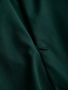 Franclia Quần dài trắng ống đứng cho nữ, quần tây thường ngày, quần công sở, quần voan, quần suông, quần mềm mại, quần cài khuy kim loại, quần đa năng, quần suông rộng, quần bất đối xứng, quần xuân/hè. - Màu xanh lá cây đậm - Xem 4