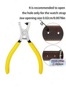 1pc Universal Handheld Belt Punch Tool For Belts, Shoelaces, Watch Straps, Men's Valentine's Day, Valentine's Day Wedding, Birthday, Pliers, Tools, Binder Clips - Yellow - View 11