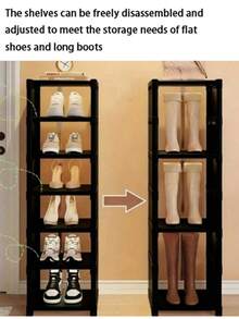 Space-Saving Stackable Shoe Rack, Durable Metal Shoe Cabinet Storage Shelf With Quality Fabric Dividers, Suitable For Entryway And Dorm - Easy To Assemble, Durable And Stylish Home Storage Organizer - Multicolor - View 13