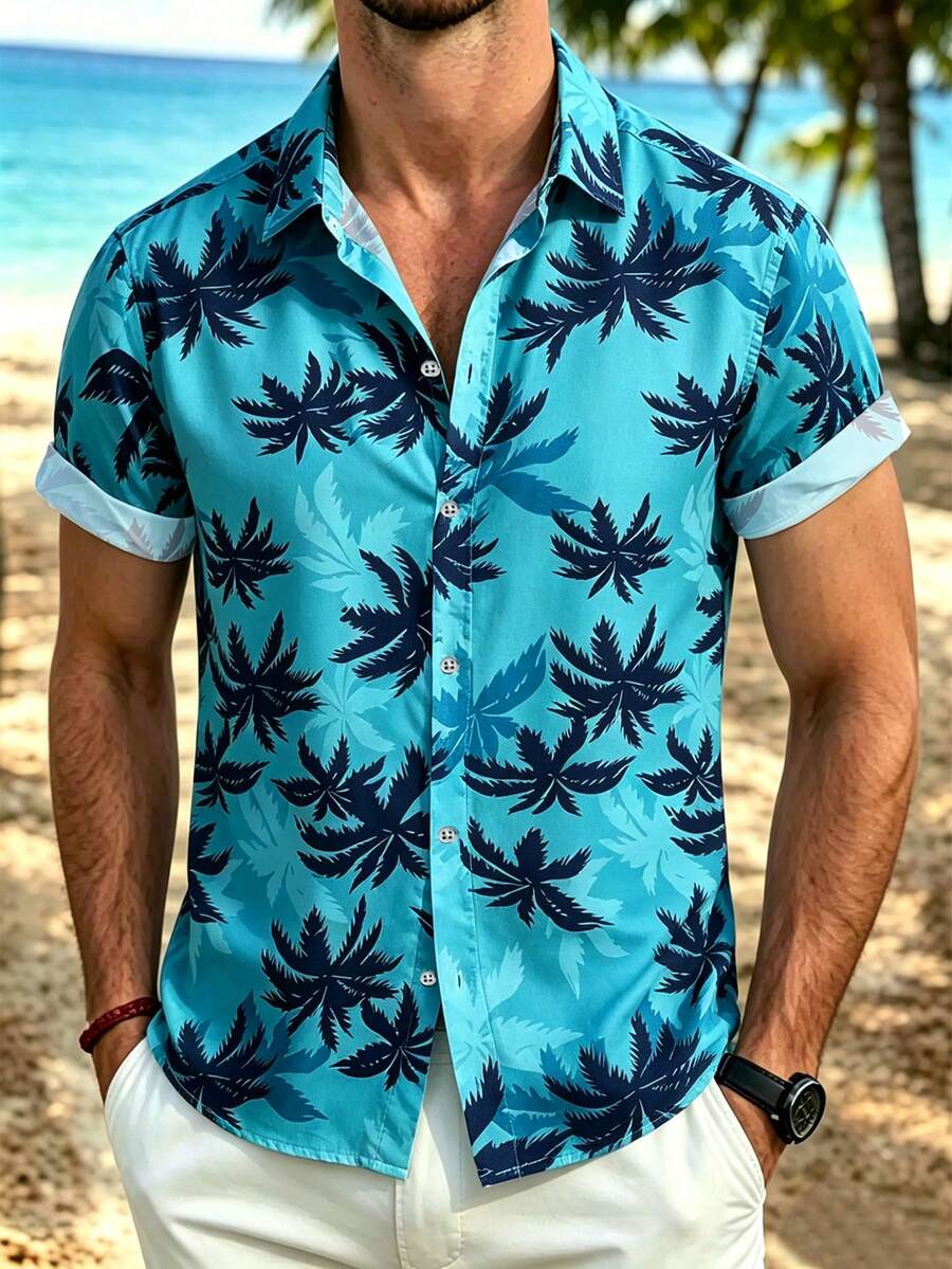 Manfinity RSRT Men's Short Sleeve Casual Shirt, Suitable For Summer - Multicolor - View 1