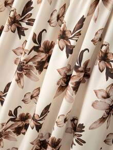 GlowEve Women's Sleeveless White Floral Print Tie-Waist A-Line Maxi Dress, Elegant Summer Holiday Vacation Wedding Guest Resort Midi Dress Textured - Multicolor - View 8