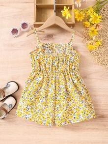 Emery Rose Kids Emery Rose Kids Young Girl Floral Print Ruffle Casual Jumpsuit For Daily Wear - Multicolor - View 2