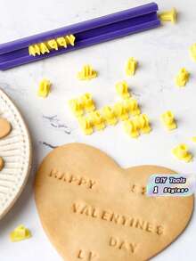 New Alphabet Number Letter Biscuits Mold Pottery Press Stamp Baking Mould DIY Printing Embossing Mold Cookie Cutter Cake Tools - Yellow - View 8