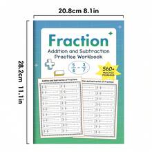1pc Basic Fraction Workbook For Children, Preschool Education To Learn About Fractions From Shallow To Deep In An Interesting Way. Fraction Wall, Fraction Graph, Fraction Axis, Fraction Size Comparison, Fraction Addition And Subtraction Exercises. - Multicolor - View 7