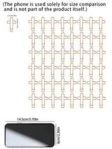 50-Pack Cross-Shaped Paper Clips, Bible Clips, Journal Clips, Christian Bible Learning Supplies, Christian Journal Accessories, Bible Journal Supplies, Bible Clips, - multicolor - View 3