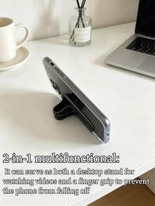 Muroi Mono Creative Love Label Push Pull Adhesive Tape Stand, Adhesive Tape Stand, Phone Case Adhesive Cute Slouchy Desktop Phone Stand, Cross Love Decoration, Push Pull Adhesive Tape Phone Stand, Soft Rubber Cartoon Style, Suitable For Home, Bedroom, Living Room And Office Storage Decoration, Suitable For Office Workers, Students, Returned Students, Suitable For Mother's Day, Father's Day, Teacher's Day And Other Holiday Gifts. - Multicolor - View 6