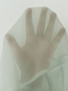 SHEIN Raffinéa 優雅薄荷綠夏季兩件式套裝，船領雪紡疊層上衣 & 高腰腰帶長褲套裝，婚禮賓客度假海灘舞會穿搭 - 綠色 - 查看 6