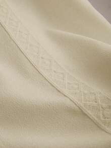 Manfinity RSRT Men's Casual Solid Color Single-Breasted Short Sleeve Shirt, Summer, Holiday - Khaki - View 5