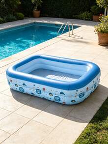 SHEIN 1 pièce Piscine gonflable de grande taille 150 cm/59 po, convient pour la cour et les jeux en famille, piscine de couleurs vives - Multicolore - Voir 6