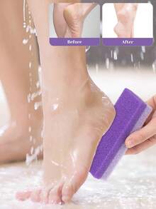 2/6 Stück Lila PU Material Professioneller Hornhaut-Entferner, Fußpflege Bimsstein Scrubber für Füße, Hände, Körper, Pediküre Werkzeug, Valentinstag, Neujahrsgeschenke - Eine Größe für alle - Übersicht 3
