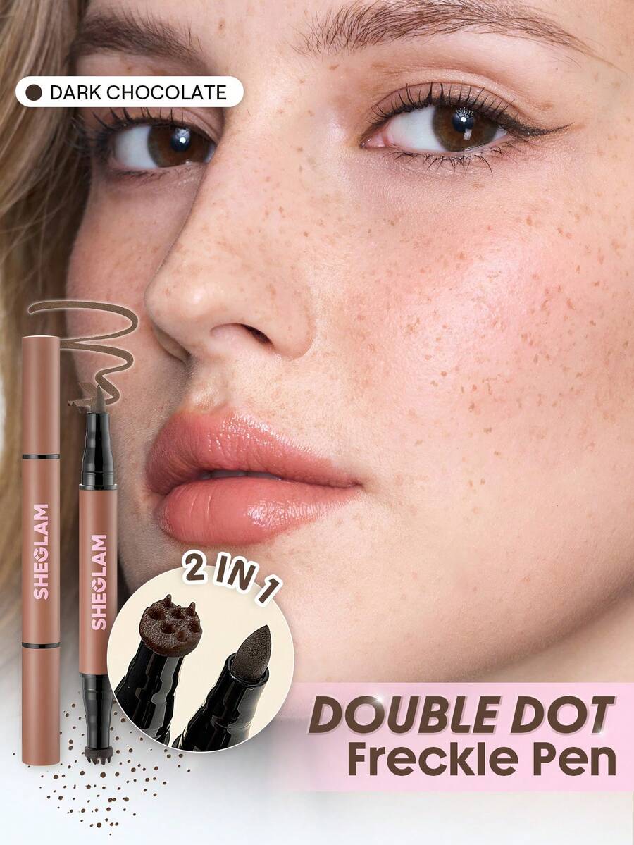 Double Dot 雀斑筆-Dark Chocolate 品牌 美容 化妝 化妝品 適合女性與女孩 完美搭配夏季春季 Y2K 時尚 流行 生日 母親節禮物 假期 派對準備就緒 最佳顏色 - Dark Chocolate - 查看 1