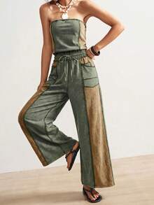 Bohemela Bộ áo liền quần dệt kim kiểu dáng thường ngày dành cho nữ - Nhiều màu - Xem 2