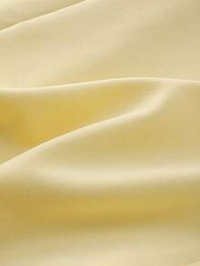 GlowEve 女士时尚优雅圆领褶皱短袖连衣裙 - 黃色 - 查看 5