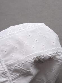 French-Style White A-Line Wide-Leg Shorts With Drawstring Waist And Ruffles, Perfect For Summer Casual Wear And Versatile Style. Cute Shorts For Women Women Shorts Casual - White - View 6