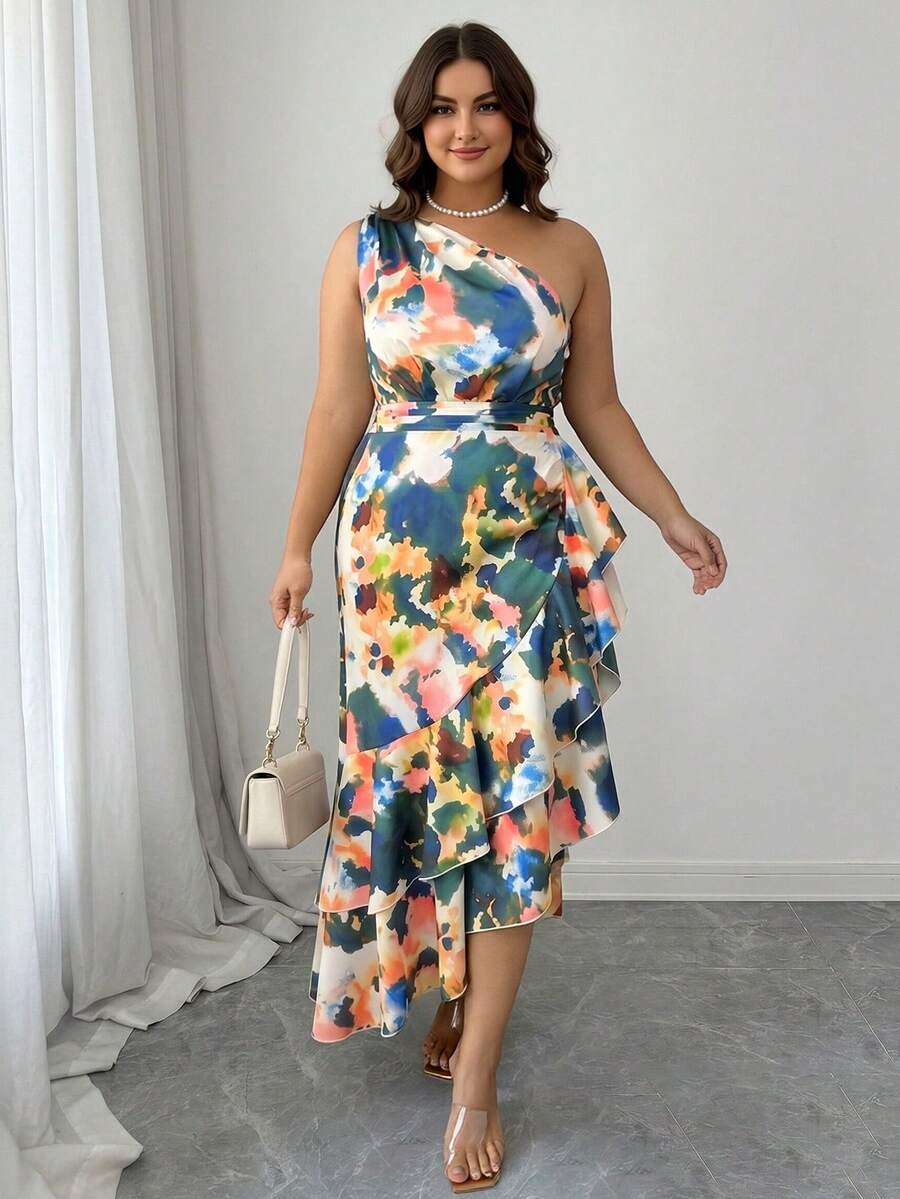 Vionelle Damen-Kleid in großen Größen, französischer Stil, lässig elegant, Muster, ärmellos, für Hochzeit, Brunch, Taufe, als Gast, komplett weiß, Sommer - Verschiedenfarbig - Übersicht 1