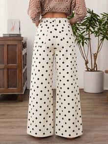 EMERY ROSE Plus Size Women's Fashion Versatile White Print Button Pocket Loose Fit Jeans Date Night Summer Vintage - Beige - View 2