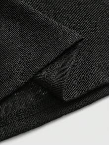 ROMWE Áo trễ vai nữ có nơ thắt eo, gợi cảm - màu đen - Xem 4