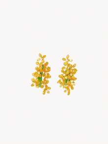 Opalesca 黄色小雏菊花朵清新节日耳环 - 黃色 - 查看 2