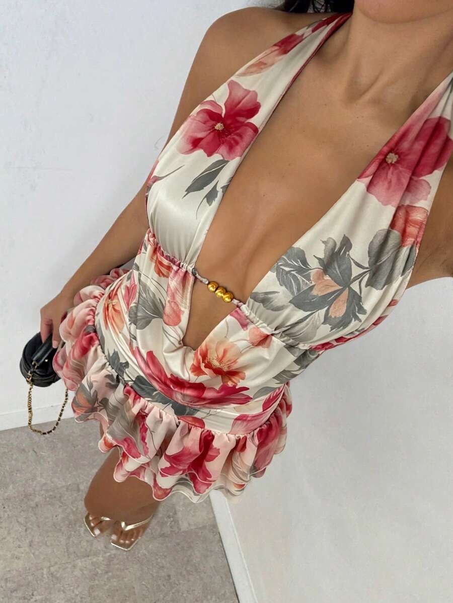 Glamine 2 pièces Ensemble rose vacances Top sans manches dos nu et mini-jupe, Ensemble d'élégance raffinée, Tenues de rave festival, Streetwear, Tenue de concert, Tenues de club, Ensemble pour soirée, Ensemble anniversaire femme, Indispensable pour fête, Ensemble basique, Ensemble pour sortir, Ensemble tricot décontracté, Ensemble brillant, Ensemble saison de remise des diplômes, Mode fleurie - Multicolore - Voir 1