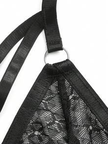 AltBold Gothic Style Lace Patchwork Adjustable Bra For Women - Black - View 8