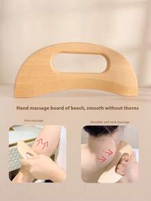 1pcWood Therapy Massage Tool Lymphatic Drainage Massager Kit Professional Body Cellulite Massager For Body Sculpting,Contouring,Relief Muscle,Anti-Cellulite - Apricot - View 4