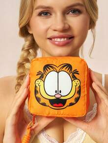 GARFIELD | SHEIN 1/1 套卡通图案印花收纳袋，可用作女性卫生用品收纳袋、数码产品收纳袋、小物件收纳袋、猫咪图案收纳袋 - 彩色 - 查看 6