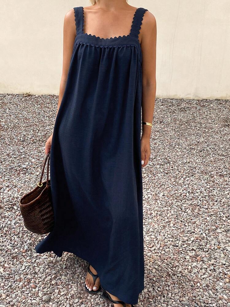 Women's Casual Sleeveless Solid Color Dress Sun Dresses For Women Summer