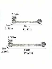 No Drill Installation! Clear Towel Hanging Rod With Strong Suction Cups, Multifunctional Rack For Bath Towels, Slippers & Robes, Bathroom Organizer - transparent - View 2