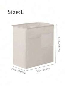1 PC Of Multi-Size, Foldable, Durable, Made Of Oxford Fabric, Equipped With Support Rods, Multi-Functional, Space-Saving, Portable, Breathable, And Durable. Suitable For Storing Yoga Mats, Laundry Items, Storing Sports Equipment, Storing Household Gym Supplies, And Organizing Dormitory Storage, Etc. - White - View 3