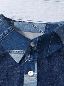 Áo sơ mi nữ cỡ lớn kiểu dáng thường ngày hiệu ứng denim - Nhiều màu - Xem 4