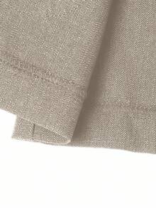 Manfinity Bizformal Áo khoác vest nam cổ ve lật, kiểu dáng tối giản, thích hợp mặc hàng ngày. - Màu Khaki - Xem 7