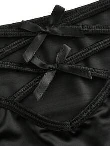 AltCore Women's Sexy Hollow-Out Lace Panties - Black - View 8