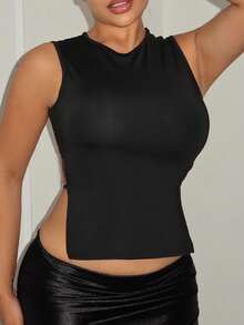 Maria Perezxox Y2k /Trang phục nữ Hawaii/Trang phục Rave/Trang phục lễ hội âm nhạc/Trang phục hòa nhạc/Trang phục Lub/Áo câu lạc bộ/Quần áo nữ Y2k/Áo cánh mùa hè/Áo không tay dây yếm đen - màu đen - Xem 6