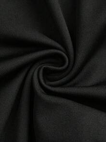 SHEIN Plus Size Fashionable Pioneer Zipper Knit Jumpsuit - Black - View 10