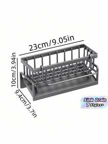 1 Kitchen Sink Storage Rack, Bathroom Storage Rack, Kitchen Faucet Sponge Holder, Sponge Drain Rack, Soap, Brushes, Towels, Scrubbers, Bathroom And Kitchen Supplies. - Multicolor - View 2