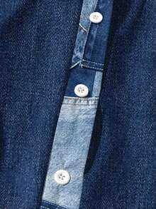 Áo sơ mi nữ cỡ lớn kiểu dáng thường ngày hiệu ứng denim - Nhiều màu - Xem 6