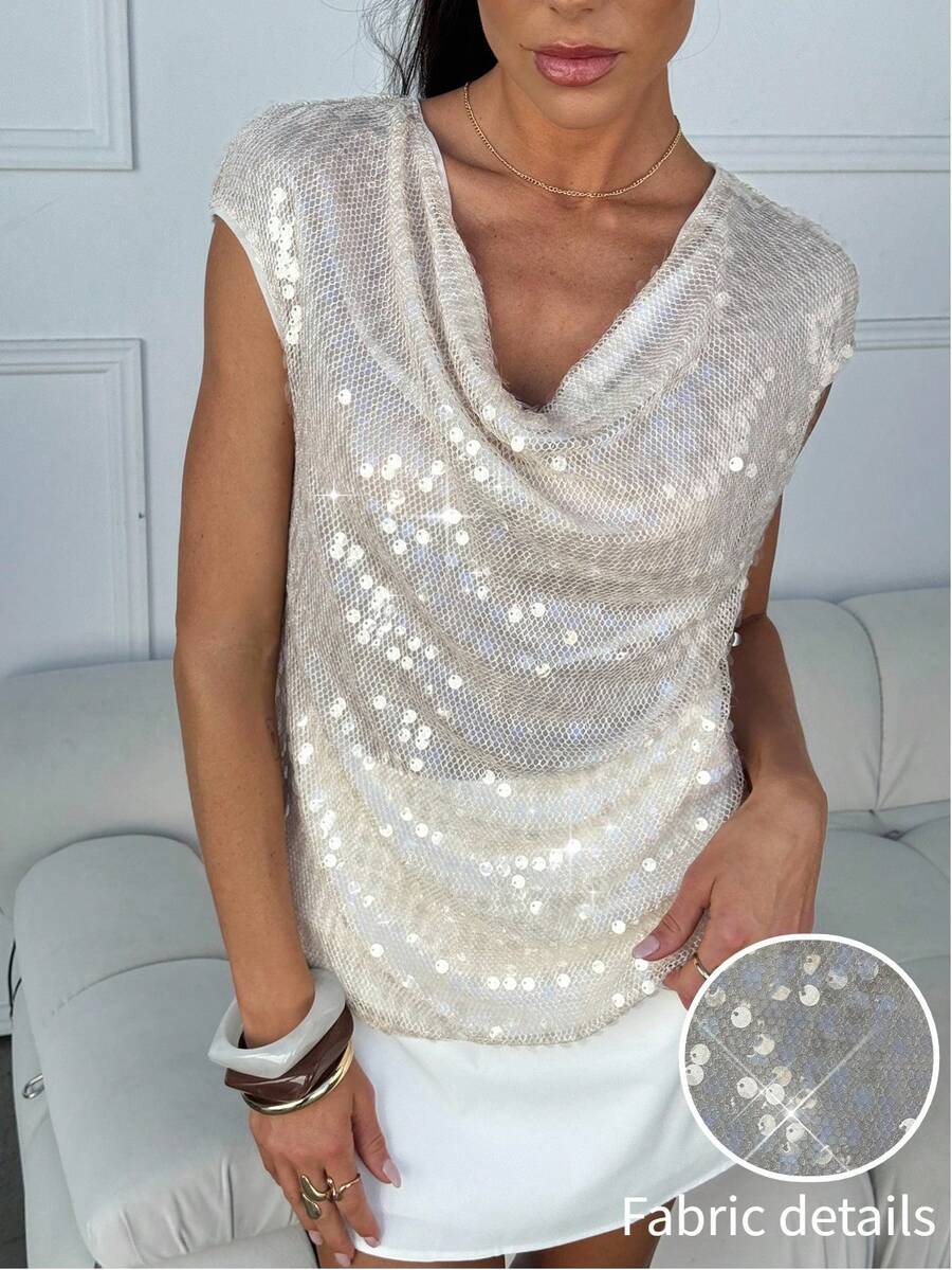 Lavishia 女士T恤 - 杏色 - 查看 1