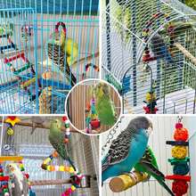 Set Mainan Burung 6 Buah, Ayunan, Tangga, Cermin untuk Burung Beo Kecil & Sedang, Cockatiel, Love Bird, Set Mainan Mengunyah & Menggiling - MultiWarna - View 7