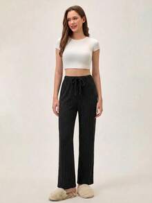 Loomlin 100%Cotton 3 Pcs Solid Knit Pant Set - Multicolor - View 5