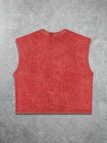 Manfinity EMRG Áo tank top nam màu đỏ dáng rộng, phong cách đường phố - Đỏ - Xem 5